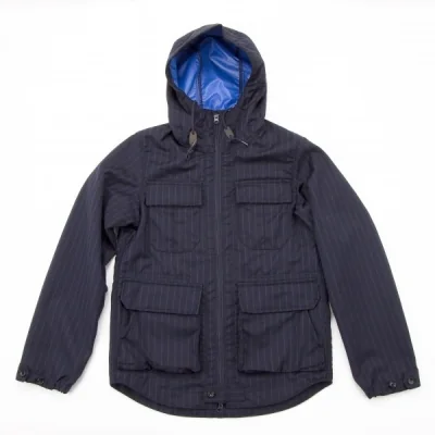 【SALE】新品！コムデギャルソン オムCOMME des GARCONS HOMME ダブルジップパーカーストライプジャケット  紺