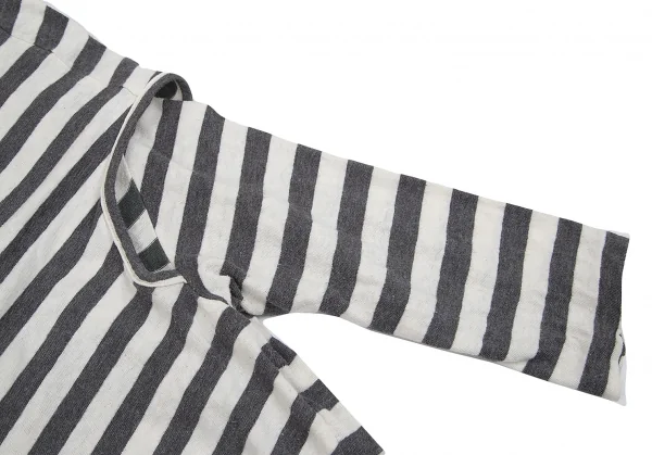 ワイズY's ボーダーストールカラートップス オフグレー2 K-84355_011