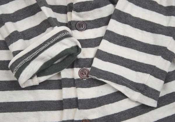 ワイズY's ボーダーストールカラートップス オフグレー2 K-84355_013