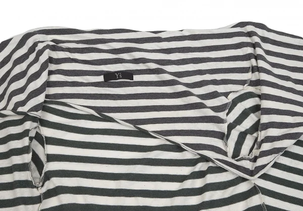 ワイズY's ボーダーストールカラートップス オフグレー2 K-84355_016