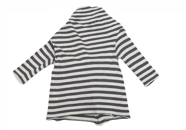 ワイズY's ボーダーストールカラートップス オフグレー2 K-84355_017