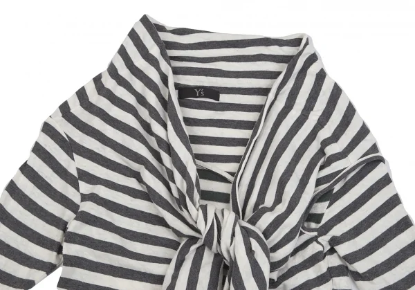 ワイズY's ボーダーストールカラートップス オフグレー2 K-84355_003