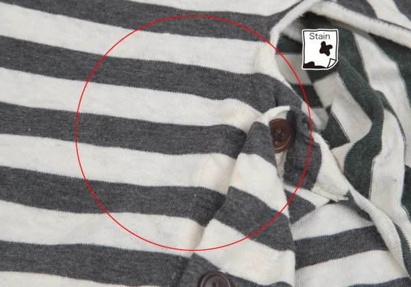 ワイズY's ボーダーストールカラートップス オフグレー2 K-84355_008