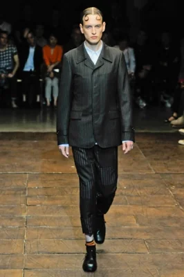 【SALE】新品！コムデギャルソン オムプリュス COMME des GARCONS HOMME PLUS ウールシルクストライプジャケット