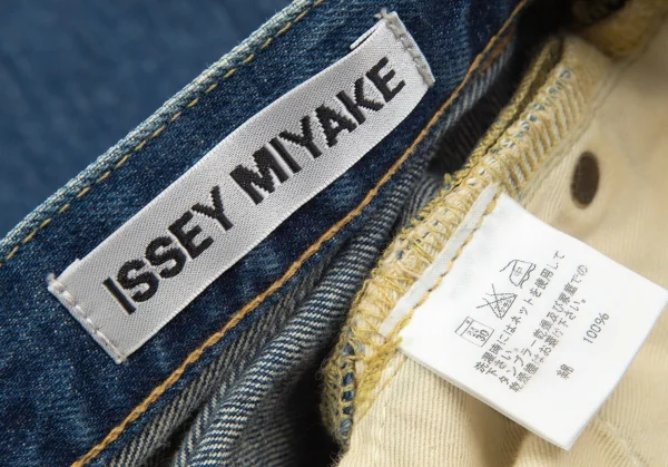 イッセイミヤケISSEY MIYAKE ウォッシュストレートデニムパンツ インディゴ2 K-84413_012