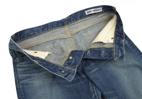 イッセイミヤケISSEY MIYAKE ウォッシュストレートデニムパンツ インディゴ2 K-84413_006