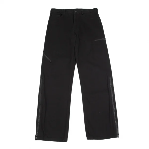 イッセイミヤケISSEY MIYAKE コットンカツラギジップデザインパンツ