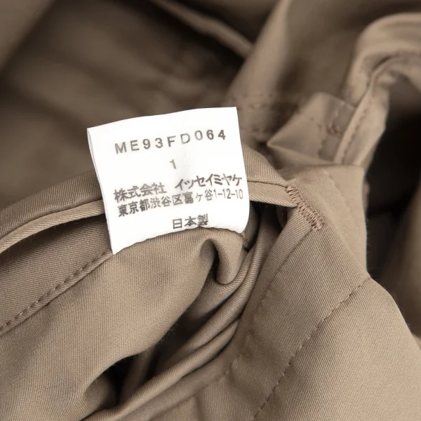 イッセイミヤケ メンISSEY MIYAKE MEN コットンナイロンステッチジャケット ベージュ1 K-84428_012