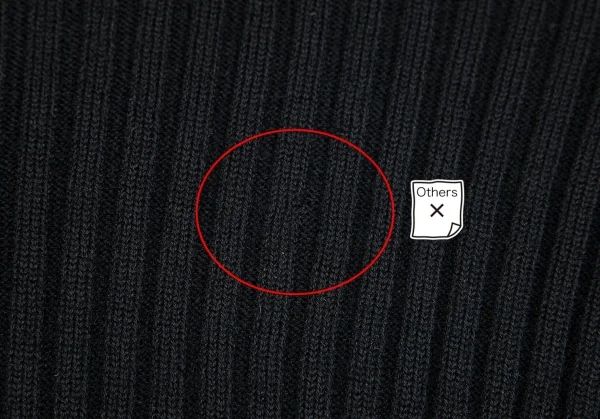 ジャンポールゴルチエ ファムJean Paul GAULTIER FEMME ウールネック透かし編みリブニット 黒40 K-84444_014