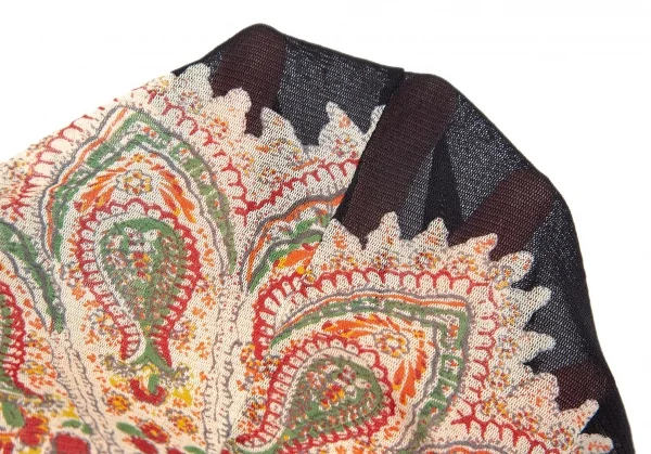 ジャンポールゴルチエJean Paul GAULTIER プリントパワーネットケープカットソー ベージュ40 K-84469_015