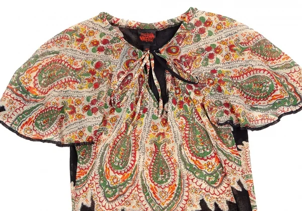 ジャンポールゴルチエJean Paul GAULTIER プリントパワーネットケープカットソー ベージュ40 K-84469_003