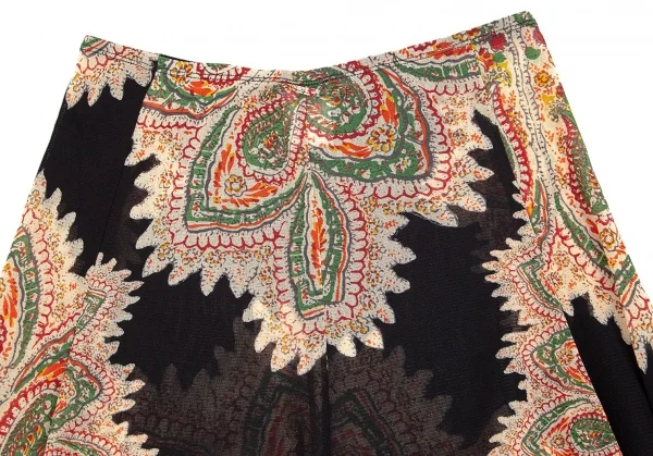 ジャンポールゴルチエJean Paul GAULTIER プリントパワーネットドレープスカート ベージュ40 K-84470_010