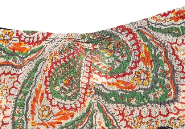 ジャンポールゴルチエJean Paul GAULTIER プリントパワーネットドレープスカート ベージュ40 K-84470_011