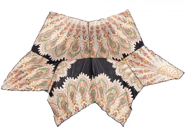 ジャンポールゴルチエJean Paul GAULTIER プリントパワーネットケープセットアップスーツ ベージュ40 K-84471_014