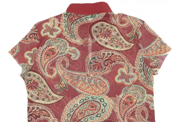 ヴィヴィアンタムVIVIENNETAM ペイズリープリントパワーネットスキッパー レンガ0 K-84473_013