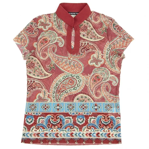 ヴィヴィアンタムVIVIENNETAM ペイズリープリントパワーネットスキッパー レンガ0 K-84473_002