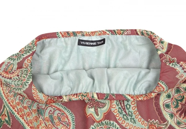 ヴィヴィアンタムVIVIENNETAM ペイズリープリントパワーネットセットアップスーツ レンガ0 K-84475_014