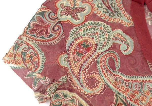 ヴィヴィアンタムVIVIENNETAM ペイズリープリントパワーネットセットアップスーツ レンガ0 K-84475_006