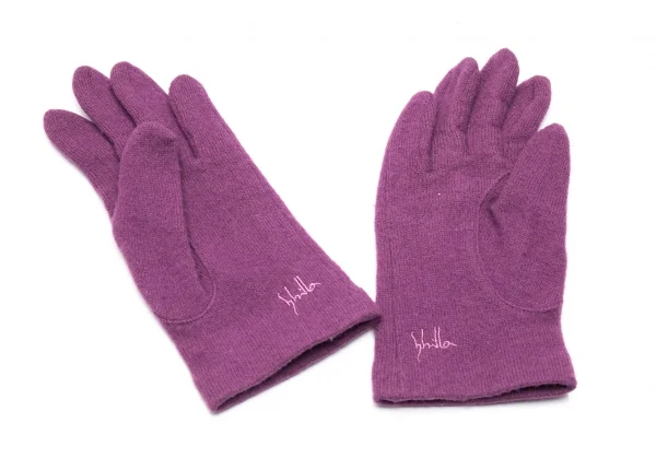 シビラSybilla ビーズ装飾ニットグローブ 紫 K-84485_004