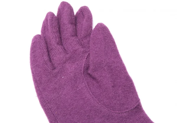 シビラSybilla ビーズ装飾ニットグローブ 紫 K-84485_005