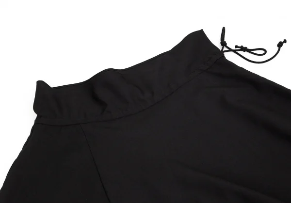 ヨウジヤマモト ファムYohji Yamamoto FEMME ウールギャバ裾リボンデザイン変形パンツ 黒2 K-84500_003