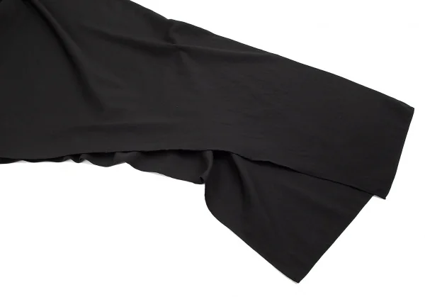 ヨウジヤマモト ファムYohji Yamamoto FEMME ウールギャバ裾リボンデザイン変形パンツ 黒2 K-84500_008