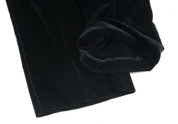 ジャンポールゴルチエJean Paul GAULTIER サイドジグザグステッチベロアパンツ 黒48 K-84518_008