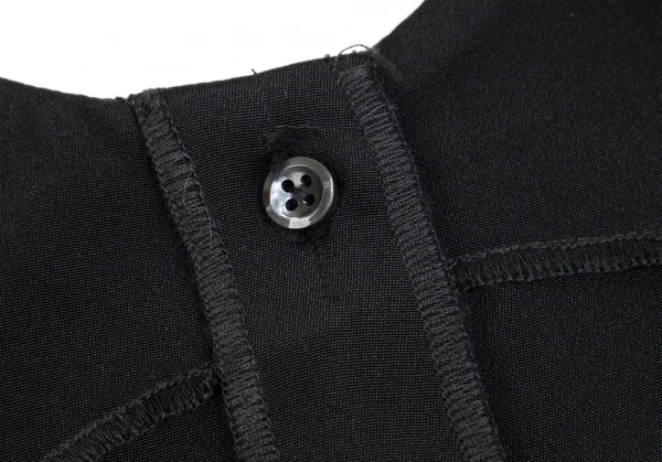 トムブラウンTHOM BROWNE インサイドアウトホルターネックシルクブラウス 黒0 K-84522_005