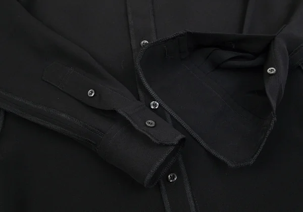 トムブラウンTHOM BROWNE インサイドアウトホルターネックシルクブラウス 黒0 K-84522_007