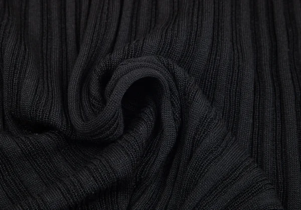 ヨウジヤマモト ファムYohji Yamamoto ラグネ キカスRAGNE KIKAS レーヨンニットデザインノースリーブ 黒2 K-84542_013