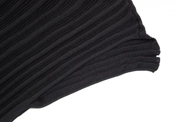 ヨウジヤマモト ファムYohji Yamamoto ラグネ キカスRAGNE KIKAS レーヨンニットデザインノースリーブ 黒2 K-84542_006