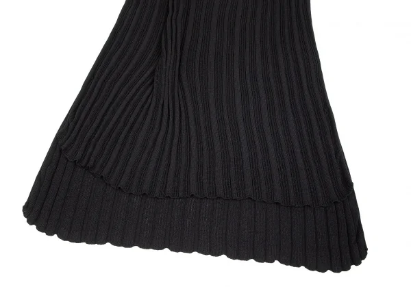 ヨウジヤマモト ファムYohji Yamamoto ラグネ キカスRAGNE KIKAS レーヨンニットデザインノースリーブ 黒2 K-84542_007