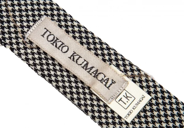トキオクマガイTOKIO KUMAGAI グレンチェックハウンドトゥースリバーシブルネクタイ グレー K-84618_010