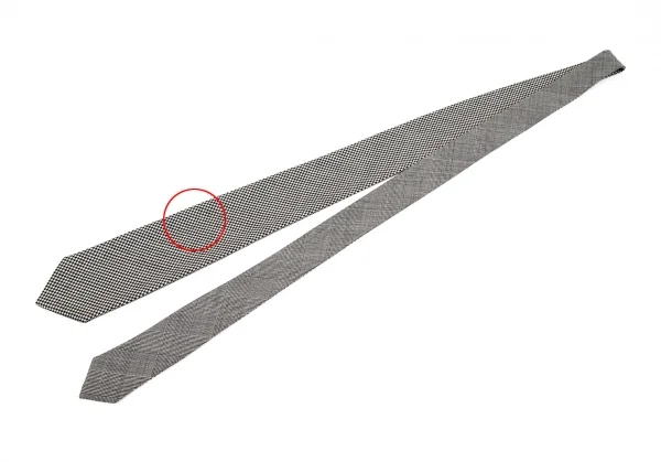 トキオクマガイTOKIO KUMAGAI グレンチェックハウンドトゥースリバーシブルネクタイ グレー K-84618_003