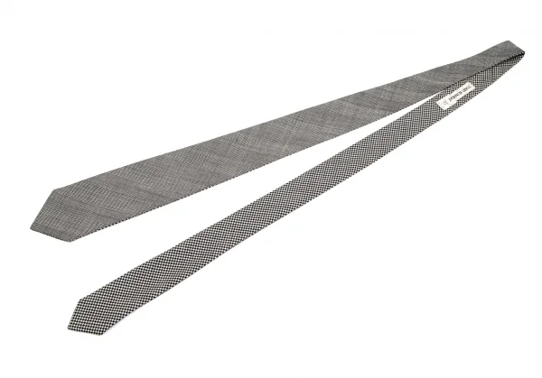 トキオクマガイTOKIO KUMAGAI グレンチェックハウンドトゥースリバーシブルネクタイ グレー K-84618_007