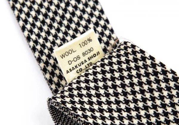 トキオクマガイTOKIO KUMAGAI グレンチェックハウンドトゥースリバーシブルネクタイ グレー K-84618_009