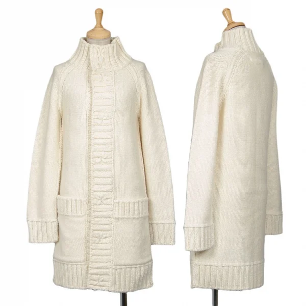 リミフゥLIMI feu ウールローゲージニットジャケット クリームS K-84632_001