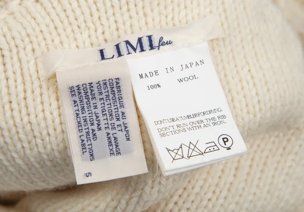 リミフゥLIMI feu ウールローゲージニットジャケット クリームS K-84632_015