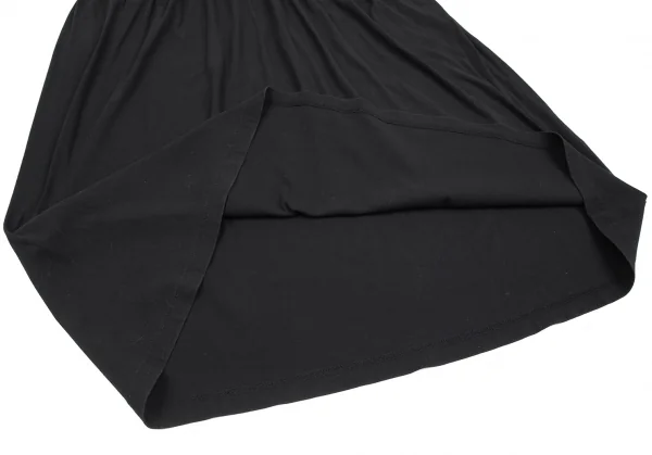 ワイズY's コットンフライスギャザー切替ノースリーブワンピース 黒M位 K-84641_013