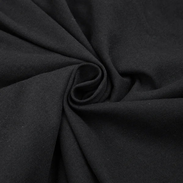 ワイズY's コットンフライスギャザー切替ノースリーブワンピース 黒M位 K-84641_015