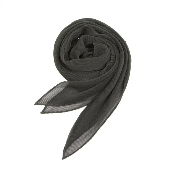 PLEATS PLEASE Bias Pleats See-through Stole Khaki  K-84675_001