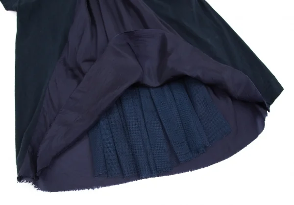 サカイラックsacai luck キュプラ切替フレンチスリーブカットソー 紺1 K-84710_011