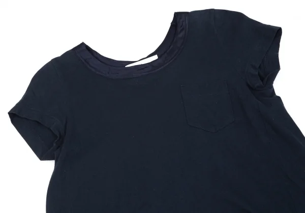 サカイラックsacai luck キュプラ切替フレンチスリーブカットソー 紺1 K-84710_003