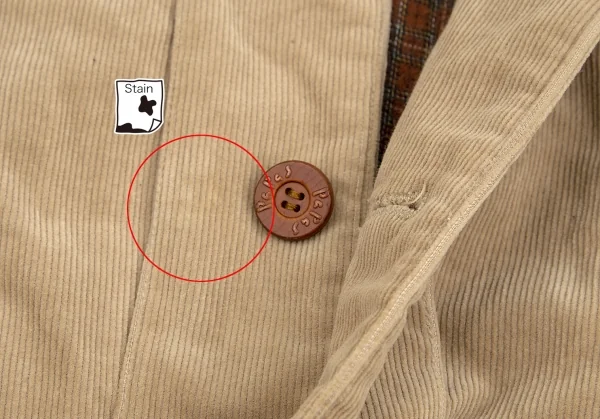 パパスPapas コーデュロイ裏ネルチェック中綿ジャケット ベージュL K-84712_014