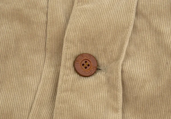 パパスPapas コーデュロイ裏ネルチェック中綿ジャケット ベージュL K-84712_007