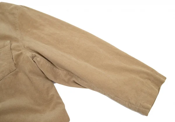 パパスPapas コーデュロイ裏ネルチェック中綿ジャケット ベージュL K-84712_008