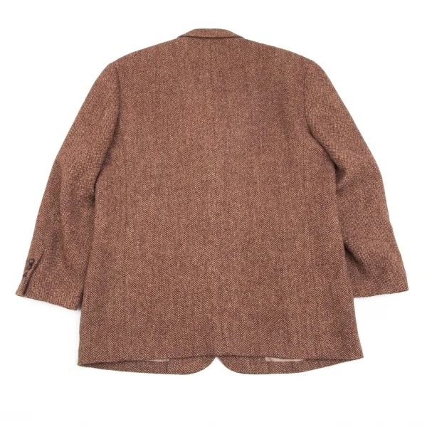 パパスPapas ハリスツイード2Bジャケット 赤ベージュM46 K-84715_013