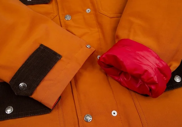 ジュンヤワタナベマン コムデギャルソン×ノースフェイス eYe JUNYA WATANABE MAN COMME des GARCONSリバーシブルダウンジャケット オレンジ赤M K-84729_005