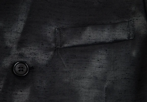 ローブドシャンブル コムデギャルソンrobe de chambre COMME des GARCONSネップシルクナイロン光沢ジャケット チャコールM K-84802_006