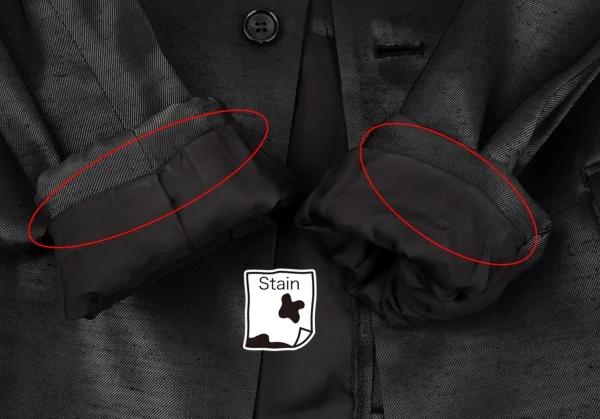 ローブドシャンブル コムデギャルソンrobe de chambre COMME des GARCONSネップシルクナイロン光沢ジャケット チャコールM K-84802_009